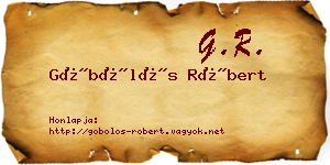 Göbölös Róbert névjegykártya